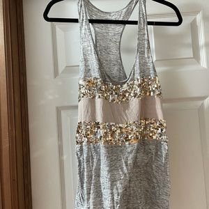 Express sparkle tank top size large